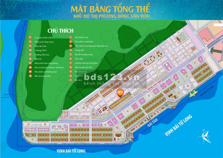 Mở bán liền kề VIP phía biển của trục đường 58m dự án Phương Đông Vân Đồn Quảng Ninh