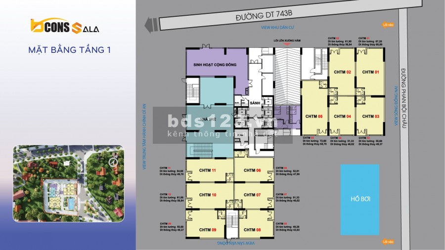 Bcons Sala 1ty3 2PN thanh toán trước 399tr cho đến khi vào ở 6 thàng thanh toán tiếp.