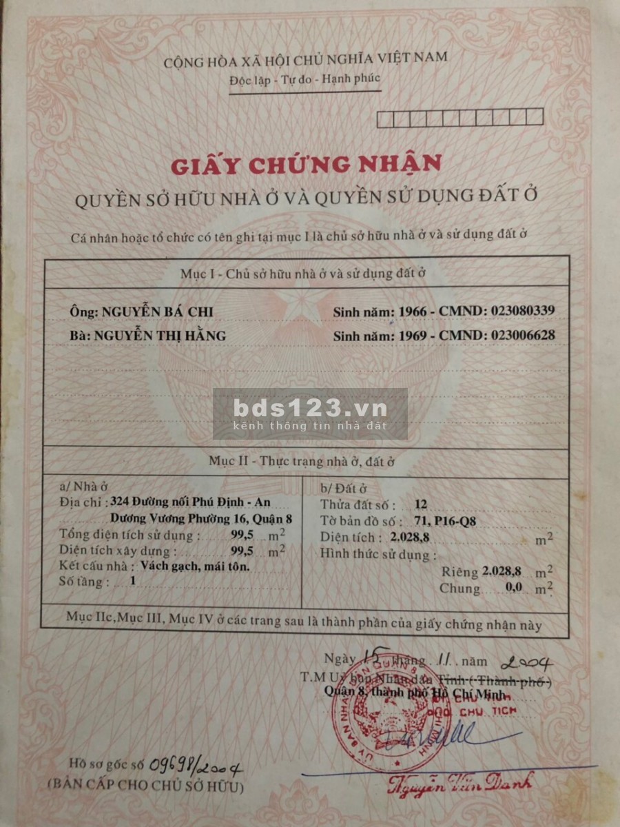 Cần bán Mặt tiền đường hoàng ngân phường 16 q8,đường 16m dt 2020m2 full 100% thổ cử