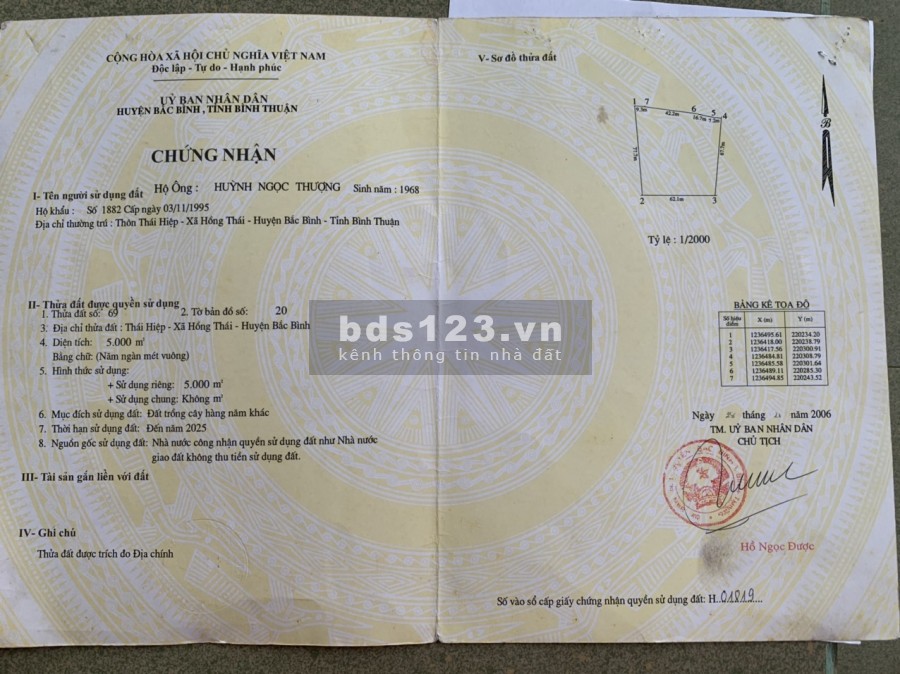 Đầu tư 5000m2 đất Bình Thuận rồi chờ đợi, đừng chờ đợi để mua giá 550 triệu, sổ đỏ riêng