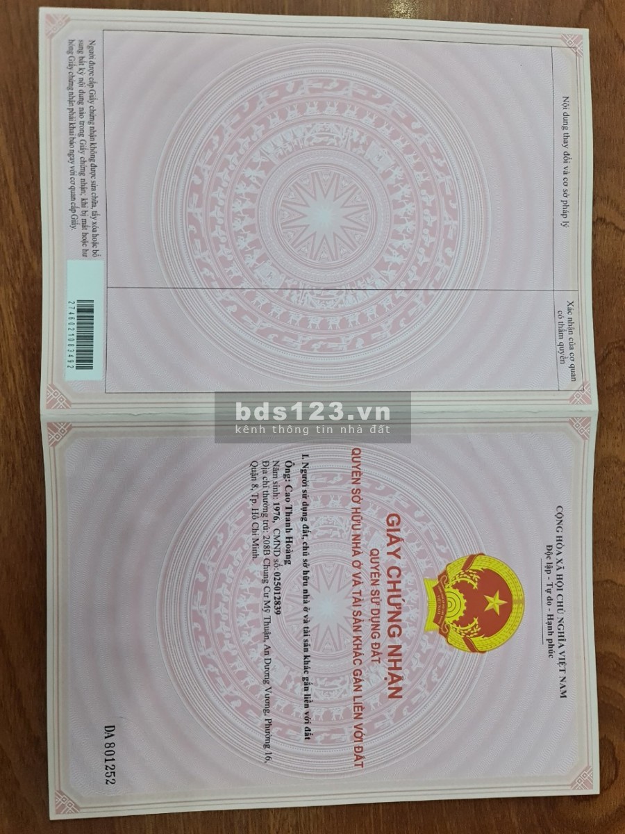 Bán nhà hẻm đường An Dương Vương,Phường An Lạc,Quận Bình Tân