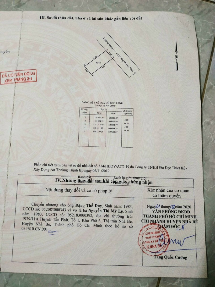 Bán 80 m2 đất thổ cư Khu B Khu dân cư Anh Tuấn,Phú Xuân,Nhà Bè.