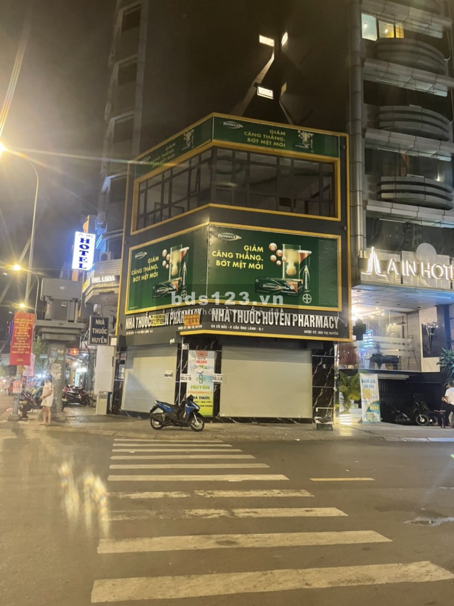 Cho thuê nhà nguyên căn góc 2 mặt tiền Cô Bắc , P.Cầu Ông Lãnh , Quận 1.
