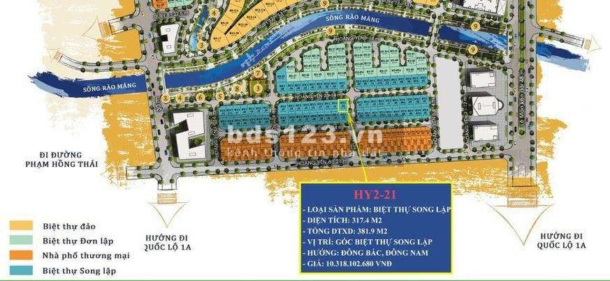 Bán Căn Góc Biệt Thự Song Lập View Đẹp