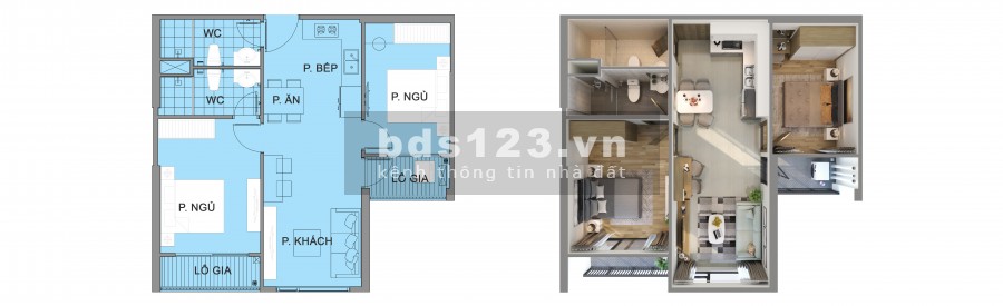 Căn hộ Vinhomes Smart City 2 phòng ngủ
