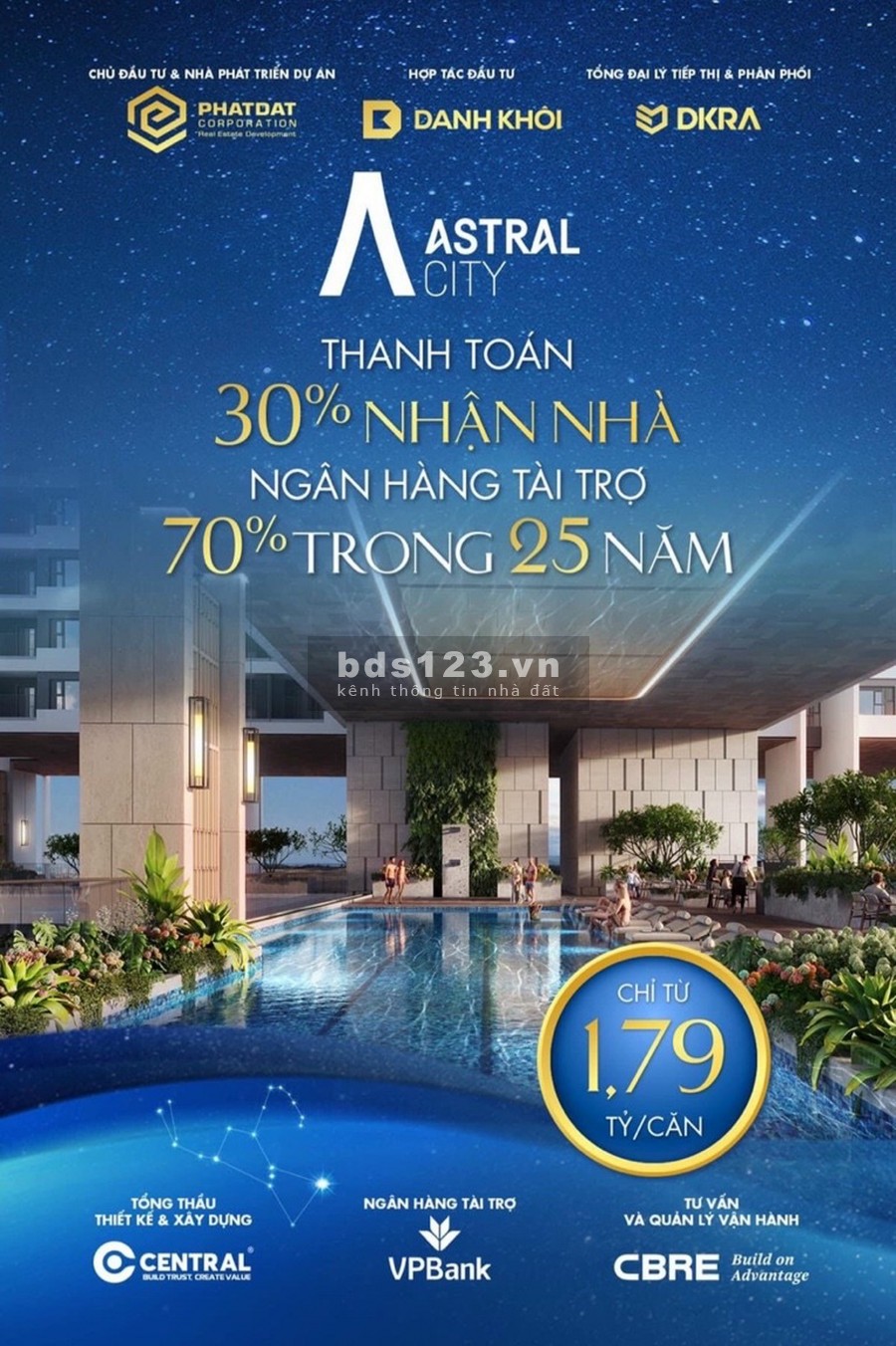 Chỉ thanh toán 100tr cho đợt 1, sở hữu ngay căn hộ cao cấp Astral City đầu tư lợi nhuận cao