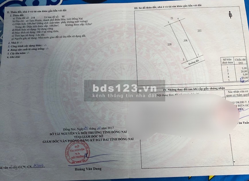 Giá Đầu Tư 1,75 Tỷ. đất QL 51 Ngã 2 Thái Lan Full Thổ sổ sẵn 5x20
