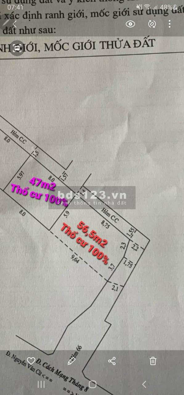 2 Nền Thổ Cư, Hẻm 66, CMT8, Ninh Kiều, Tp Cần Thơ, Siêu Rẻ