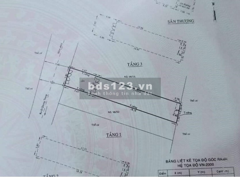 GÒ VẤP, BÁN NHÀ, QUANG TRUNG, TS 4x24m, DT 92m2, CHỈ 8.5 TỶ