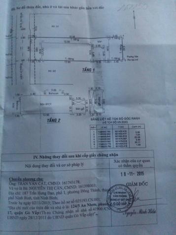 CHÍNH CHỦ CẦN TIỀN BÁN NHÀ 124/3 AN NHƠN, GÒ VẤP