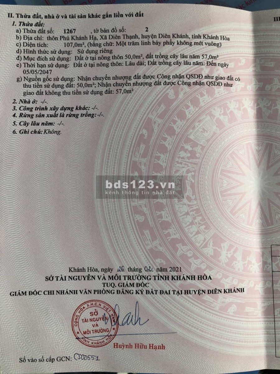 BÁN LÔ GÓC DIÊN THẠNH, DIÊN KHÁNH. CÁCH VÕ NGUYÊN GIÁP 300M.GẦN CHỢ, KHU ĐÔNG DÂN CƯ