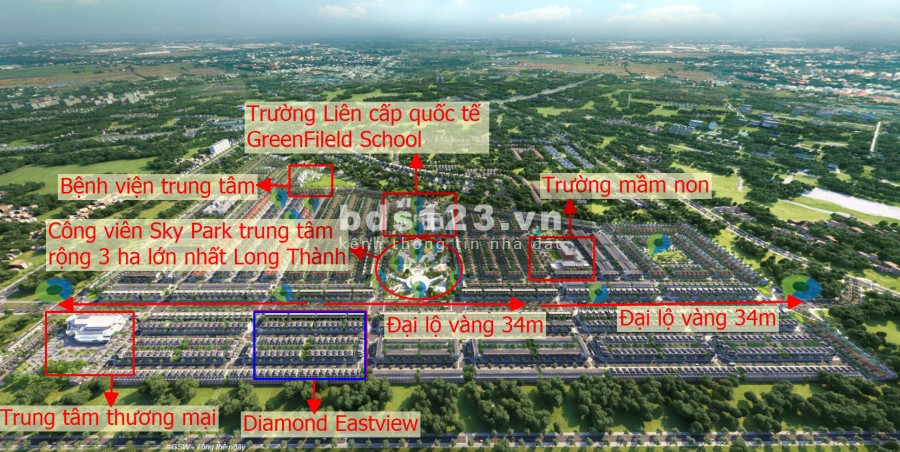 Nhà phố liền kề dự án Gem Sky World chỉ 982 triệu thiết kế hiện đại, diện tích sử dụng 100m2