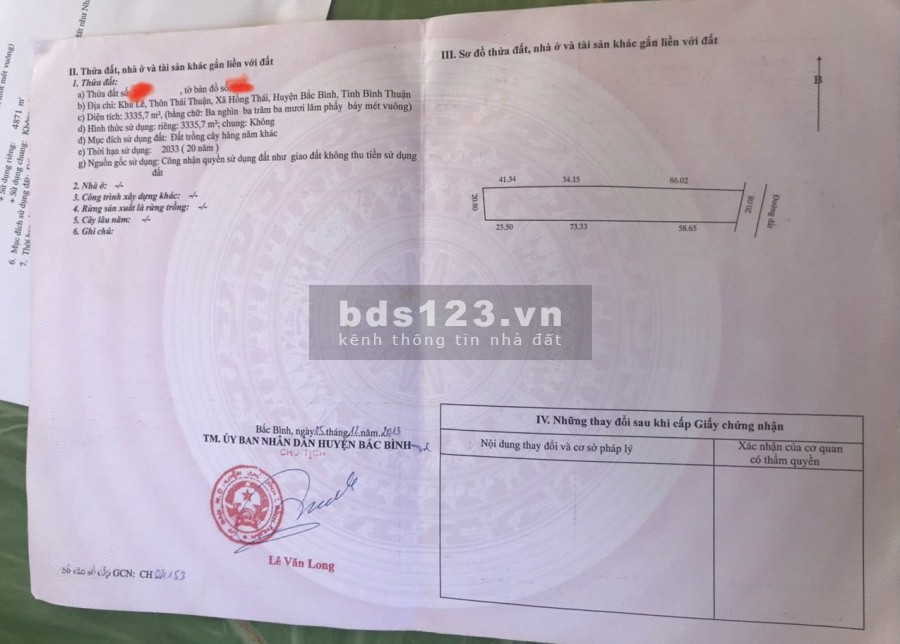Bán lô đất giá cực nhỏ vị trí cực đẹp gần khu dân cư hiện hữu và quốc lộ 1A có đường đất trên sổ