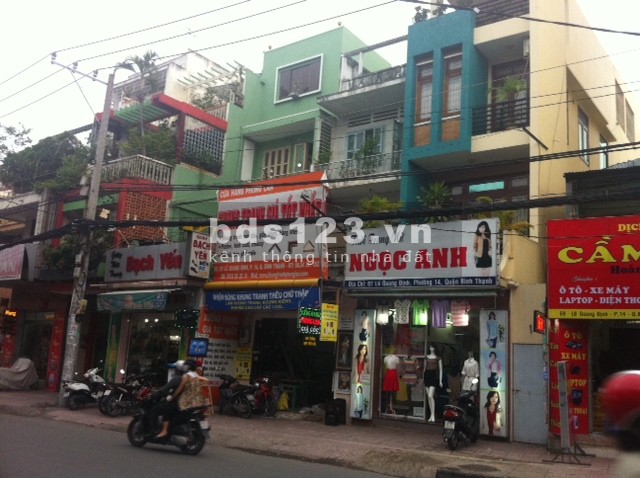 cần bán nhà mặt tiền đường Nơ Trang Long, 4x20m, 3 tầng, đoạn sầm uất
