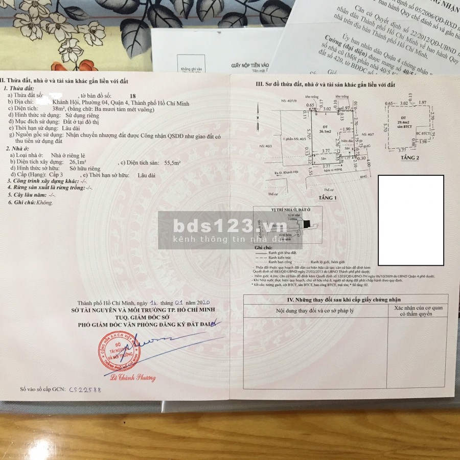 Bán nhà 1/ đường Khánh Hội, P4, Q4. Ngang 5.6m, giá 4ty8 TL