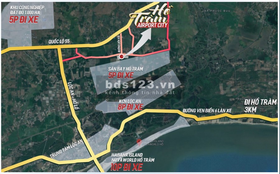 Đất sân bay Lộc An liền kề KCN Đất Đỏ, Giá rẻ cho khách tầm tài chính thấp dưới 1 tỷ