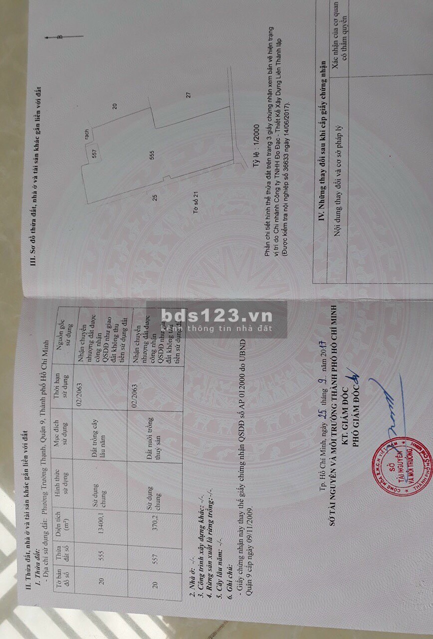 Bán đất 13770m2 giá 9tr/m2 thích hợp làm kho bãi nhà vườn LH 0903 066813 chuyên đất lớn Q9