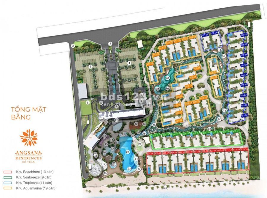 Biệt thự biển ANGSANA RESIDENCES HỒ TRÀM, liên hệ Mr Thiệp 0931118655 tham quan biệt thự mẫu