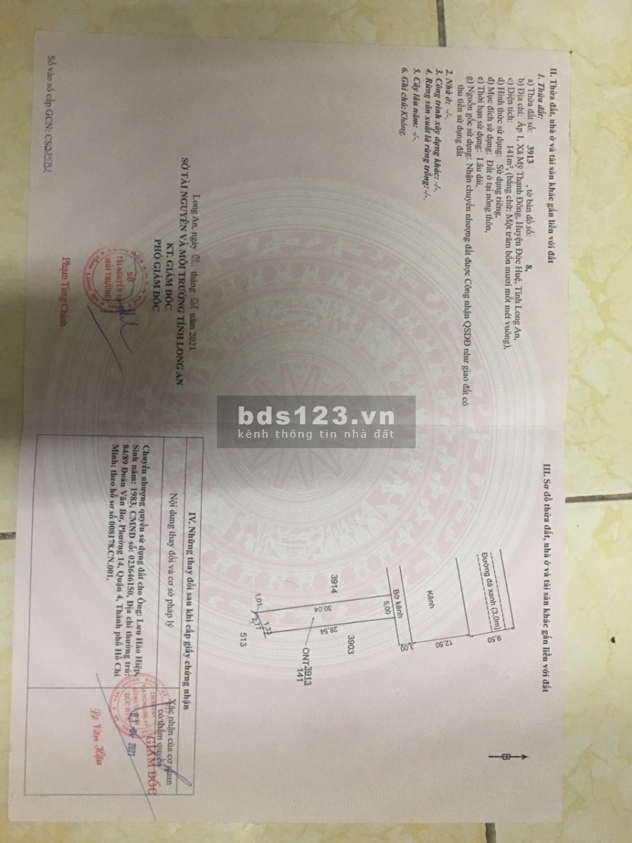 Bán đất Long An giá rẻ giá thật phù hợp với người có vốn ít