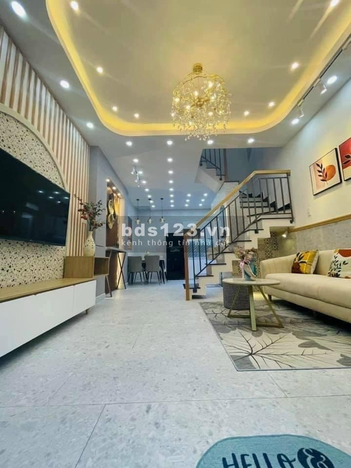 Bán nhà mới xây HXH Lê Văn Thọ P9 Gò Vấp. DT 90m2 tặng full nội thất đẹp