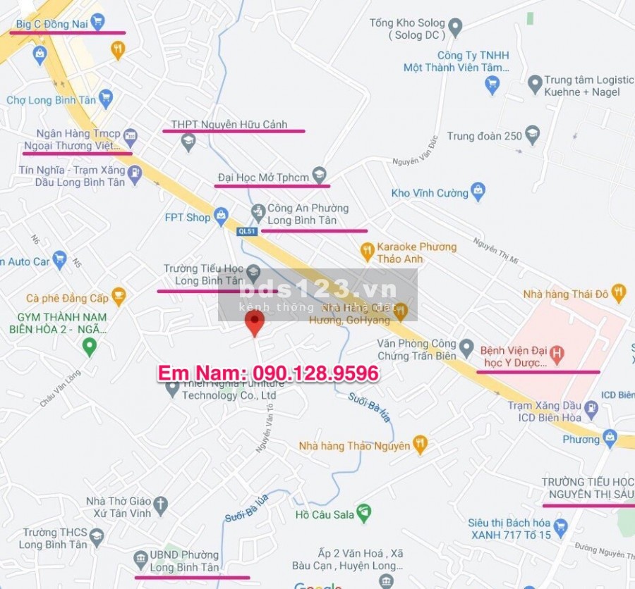 Đất Trung Tâm Biên Hòa, cách quận 9 chỉ 3.5km (7 phút đi xe)