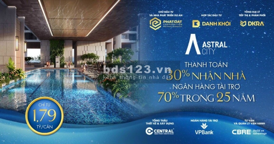 100 triệu sở hữu căn hộ cao cấp Astral City - Mặt tiền QL 13, cơ hội đầu tư ngay. Lh : 0903 091 128