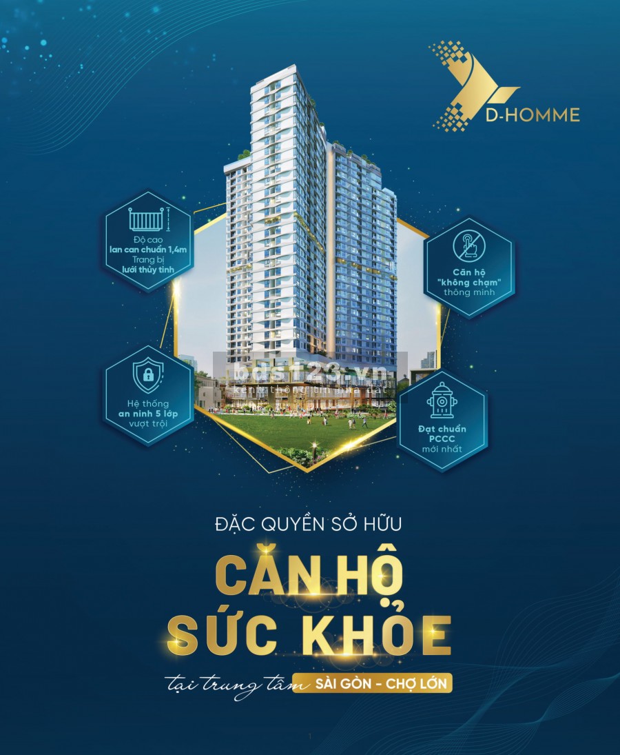 Dhomme Căn Hộ Sức Khỏe Trung Tâm Quận 6, thanh toán 30% nhận nhà