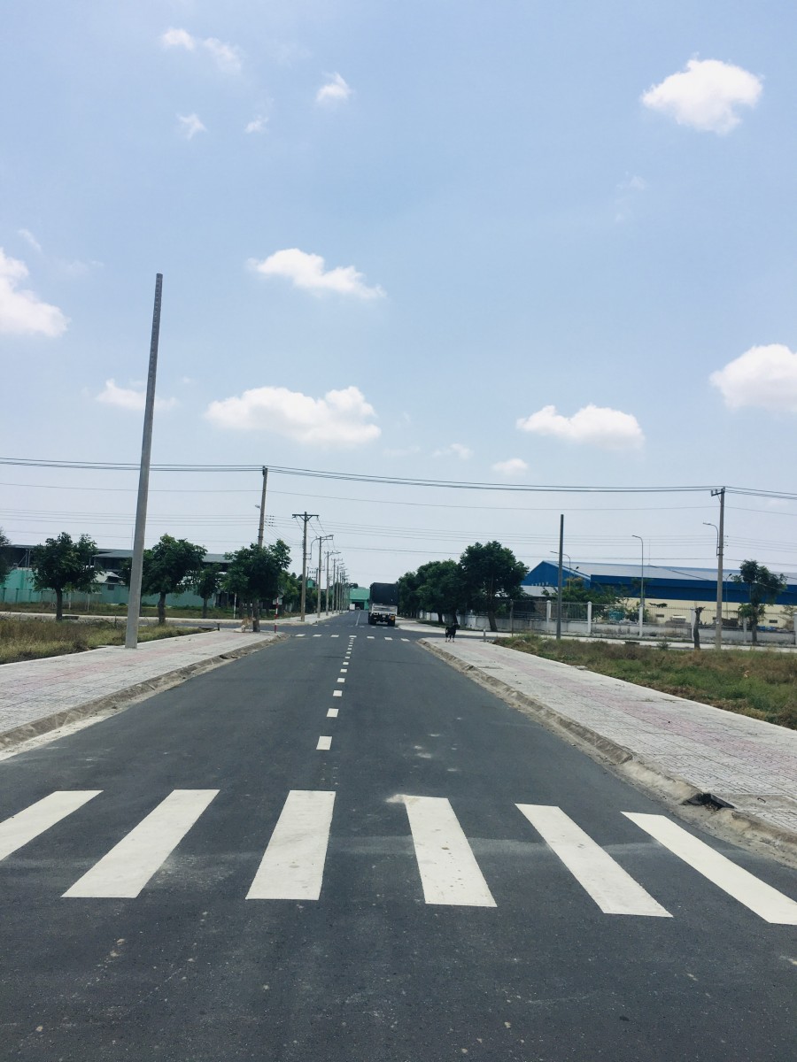 Bán lô đất thổ cư 100m2 dự án Cầu Tràm, mặt tiền đường Đinh Đức Thiện, cách chợ Bình Chánh 3km. SHR sang tên công chứng ngay