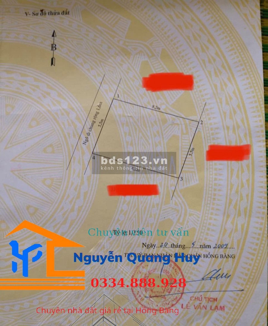 Bán nhanh nhà 1 tầng 45m2 tại Hùng Vương, Hồng Bàng
