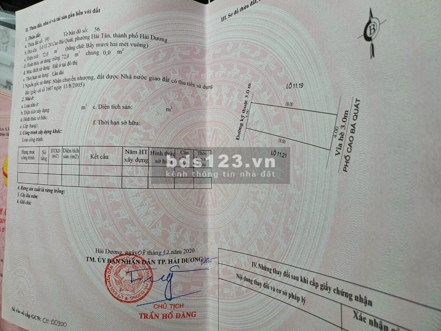 Bán đất mặt phố Cao Bá Quát, Đông Nam Cường, TP HD, 144m2, mt 8m, đường to, giá tốt