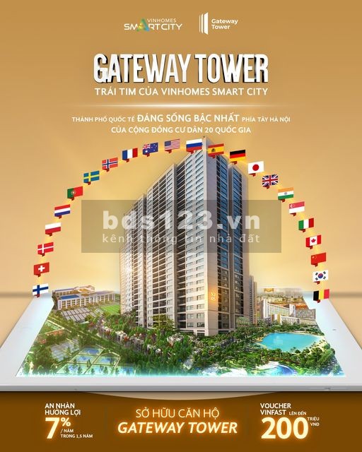 ATEWAY TOWER TRÁI TIM CỦA VINHOMES SMART CITY THÀNH PHỐ QUỐC TẾ ĐÁNG SỐNG BẬC NHẤT PHÍA TÂY HÀ NỘI CỦA CỘNG ĐỒNG CƯ DÂN 20 QUỐC GIA
