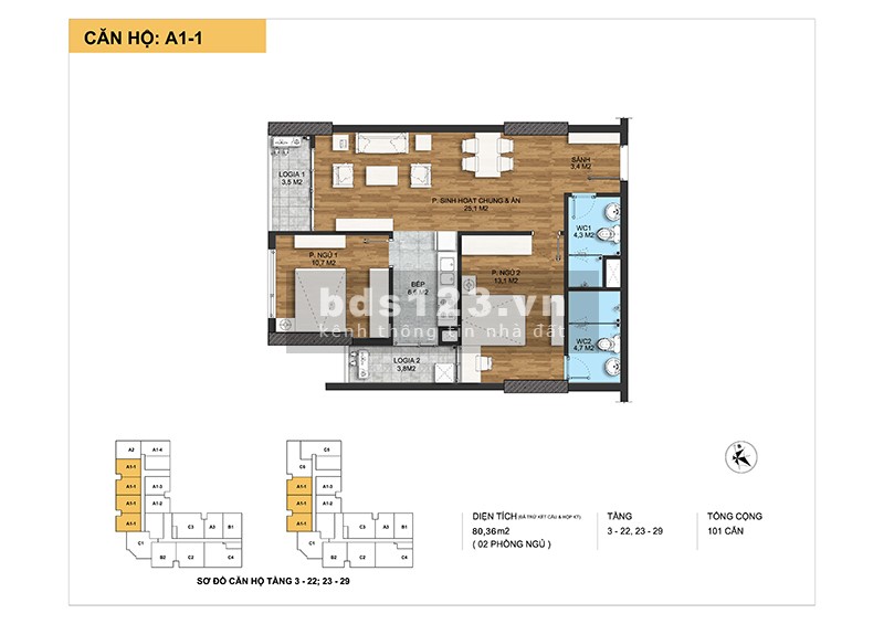 Cần bán căn hộ diện tích sử dụng 80m2, The Park Home cạnh công viên Cầu Giấy sổ sẵn