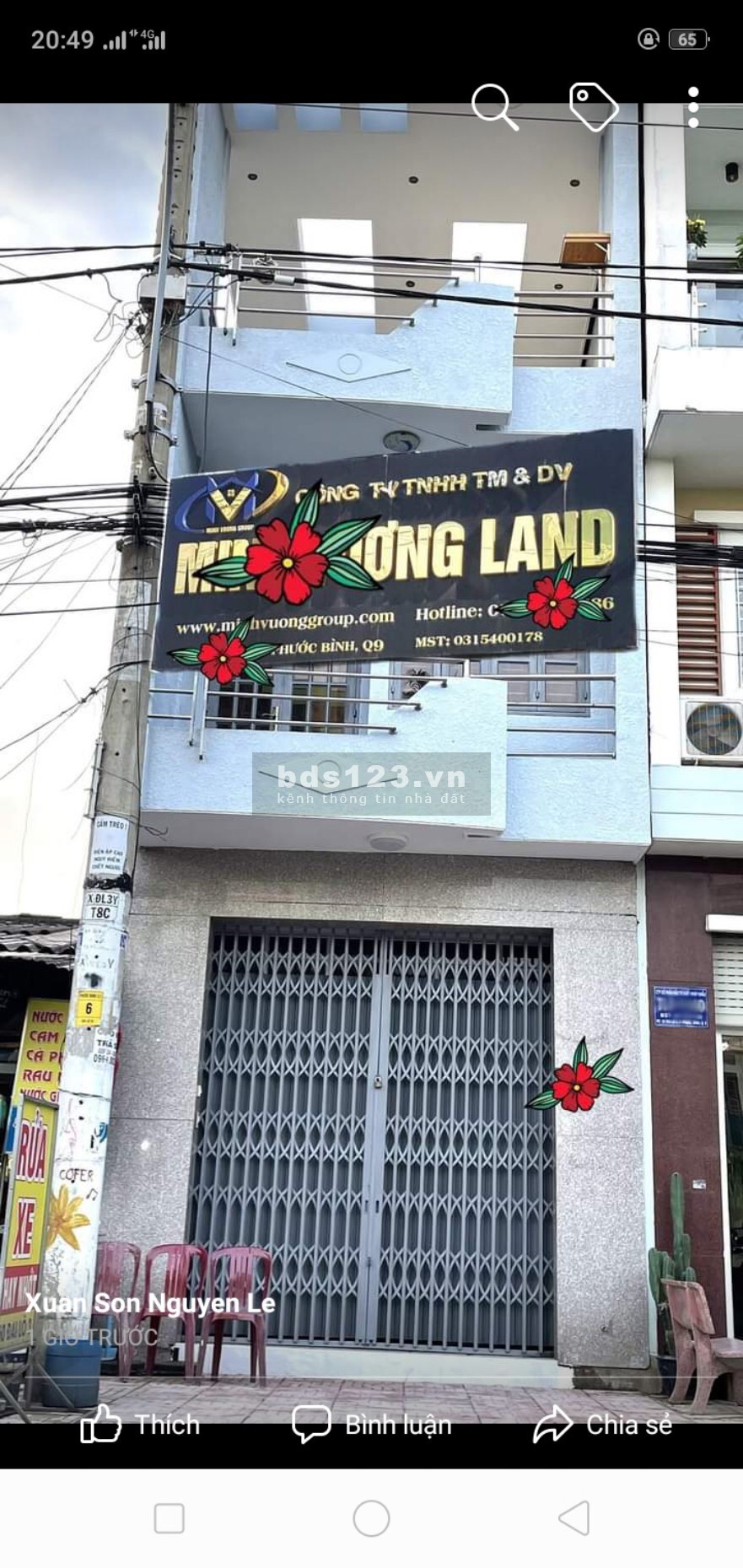 Mặt Bằng NC siêu đẹp 4 x 23 2lầu 4PN Phuớc Bình Q9. Giá 22tr