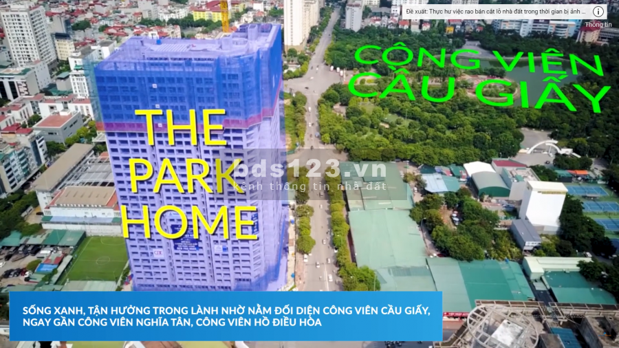 Cần bán căn hộ diện tích sử dụng 80m2, The Park Home cạnh công viên Cầu Giấy sổ sẵn