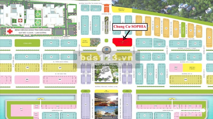 Mở bán căn hộ Sophia KĐT Phú Cường Rạch Giá Kiên Giang giá từ 950tr dến 2.5 tỷ từ 1 - 3PN