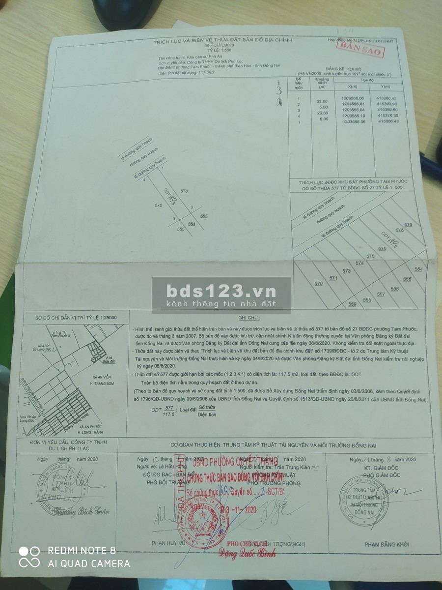 Đất nền thành phố Biên Hòa, phường Tam Phước, chỉ 7 triệu/m2 thổ cư 100%, sổ hồng riêng