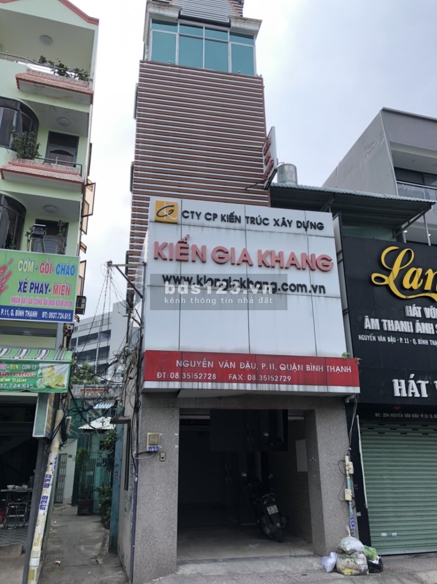 Mặt Tiền Nguyễn Văn Đậu, trệt 3 lầu 4 sàn trống suốt 4wc, giá 18tr.