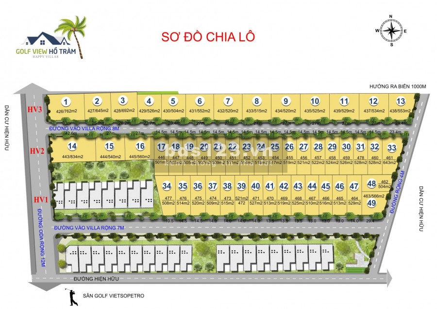 Cần chuyễn nhượng dự án đất nền 49 lô hồ tràm golf view dt 3ha LH 0909 416768 đại diện chủ