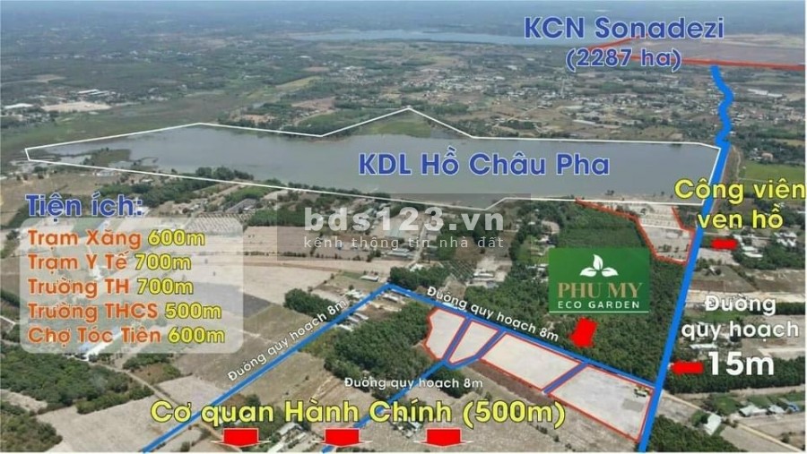 Bán đất Phú Mỹ Eco Garden có sổ giá rẻ chỉ 6tr/m2