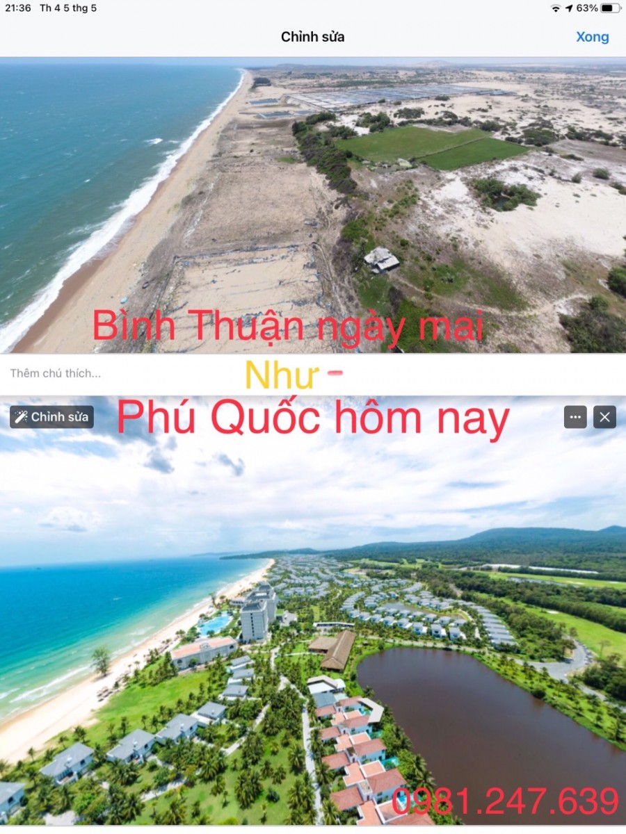 Bán 3690m2 đất biển Hoà Thắng cách biển 200m tmdv, giá 1.4 tr/m2
