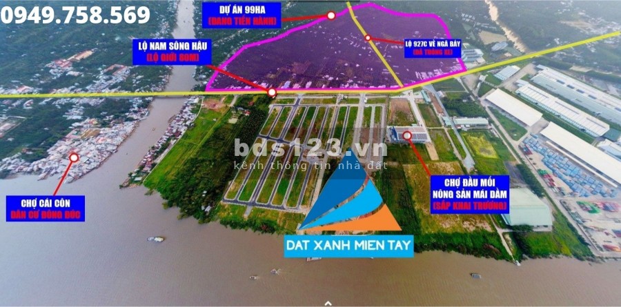 Nền Khu Vạn Phát Sông Hậu, Ngay TT TT Mái Dầm