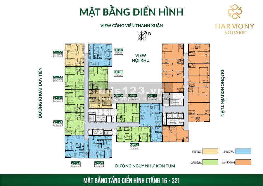 Chung cư Harmony Square Nguyễn Tuân-kí hđmb chỉ với 10% , hỗ trợ ls 0% trong 12 tháng LH 0918893762