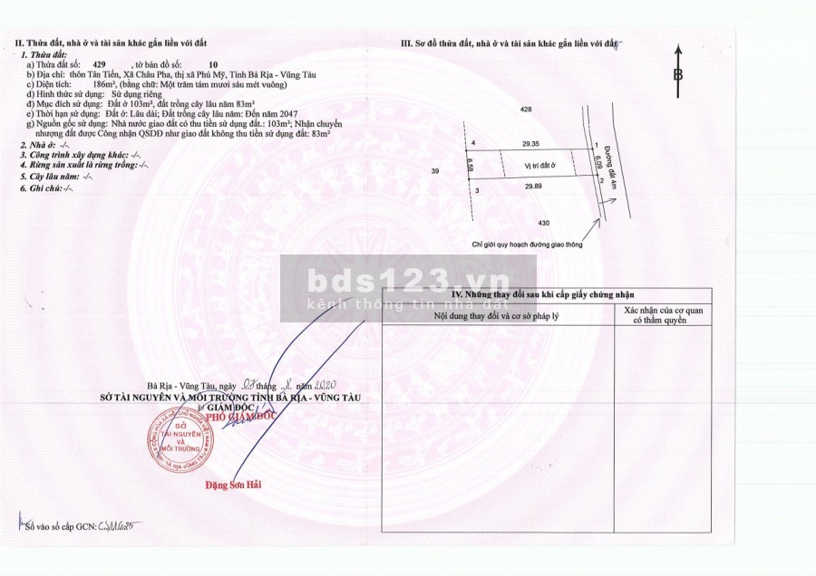 BÁN ĐẤT PHÚ MỸ ECO GARDEN 86 NỀN SỔ HỒNG RIÊNG 3,5-8TR/M2