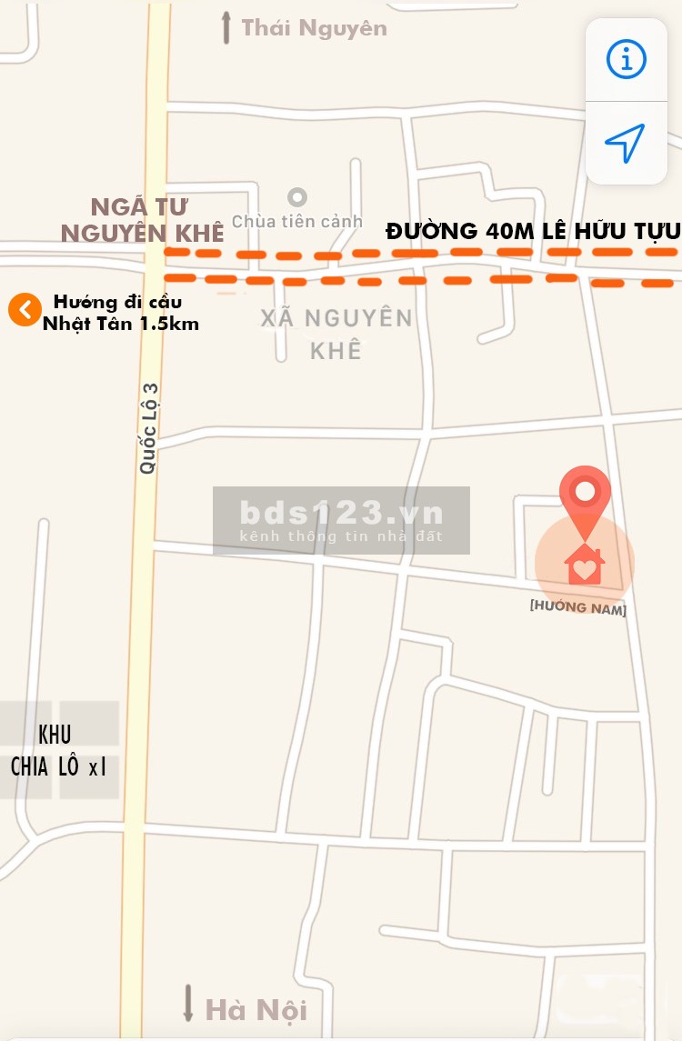 CHÍNH CHỦ BÁN 77.5M ĐẤT THỔ CƯ XÓM 3, NGUYÊN KHÊ, ĐÔNG ANH, HÀ NỘI