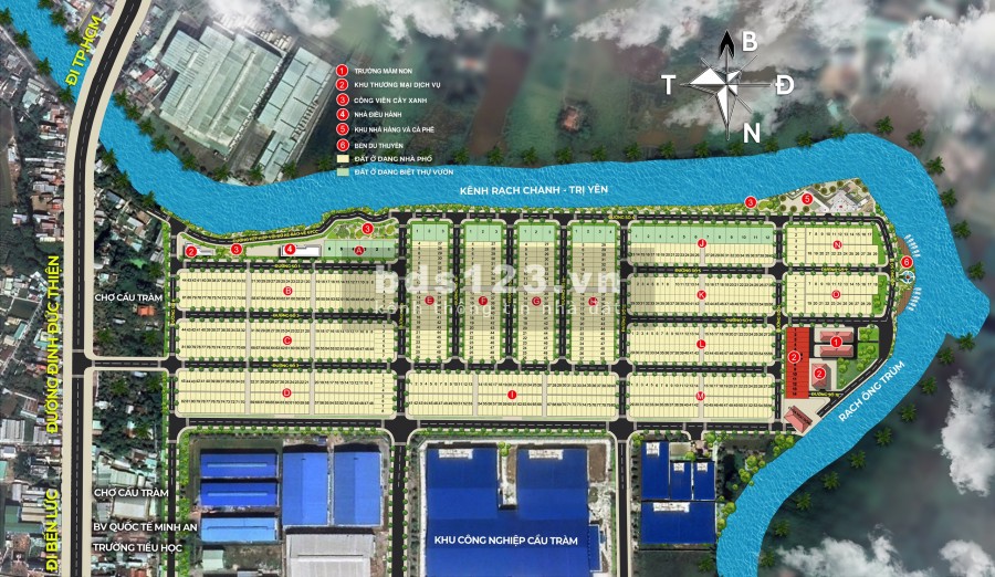 Bán đất gần KCN Cầu Tràm cách MT Đinh Đức Thiện 300m giá F0 từ CĐT chỉ 17tr/m2