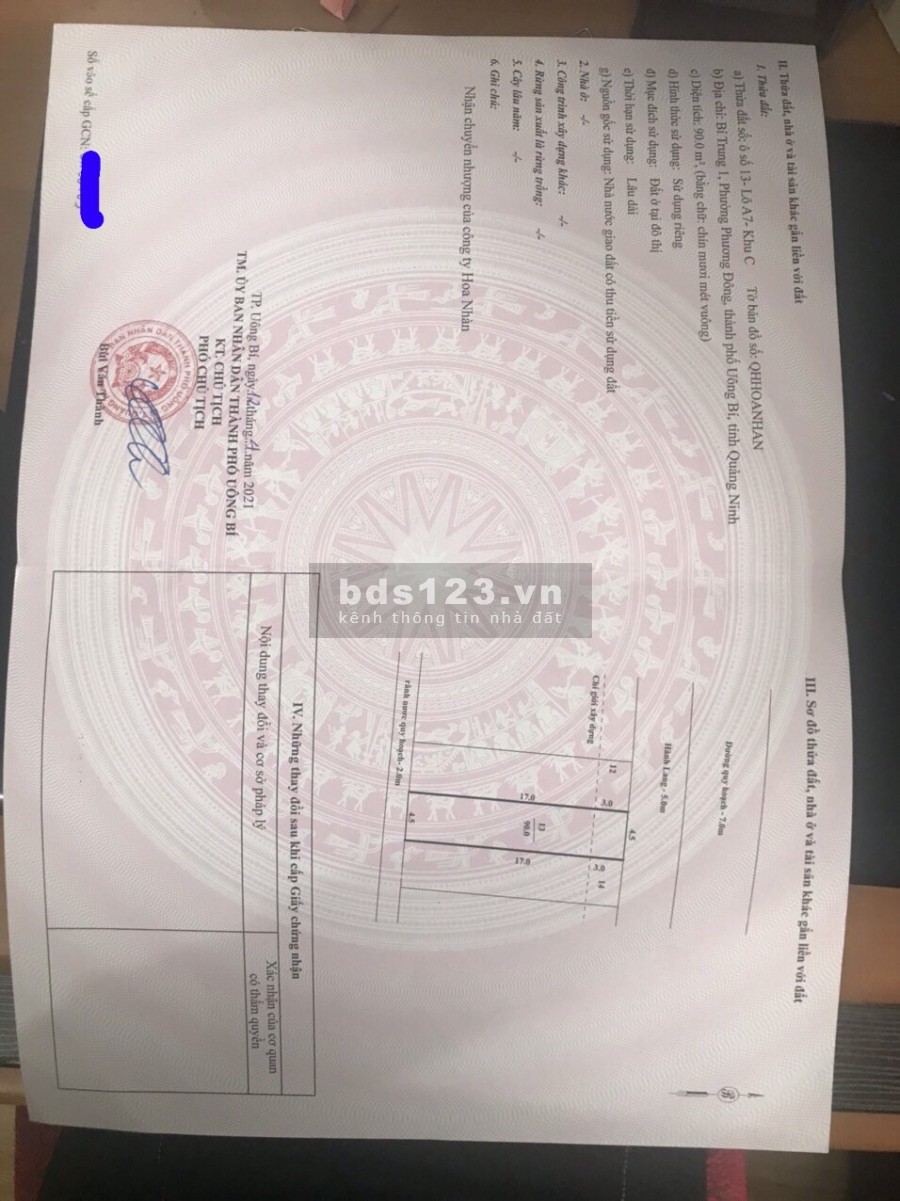 Cần bán 3 lô đất hoa nhàn C đã có sổ đỏ - Uông Bí, Quảng Ninh. Liên hệ 0352222409