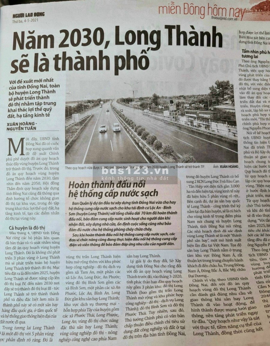 BÁN ĐẤT KHU ĐÔ THỊ LONG THÀNH ĐÃ CÓ SỔ HỒNG RIÊNG GIÁ CĐT