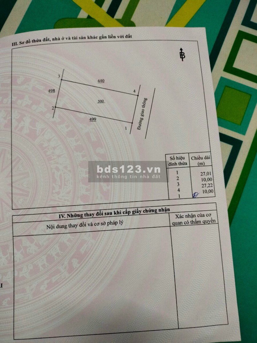 Bán đất 271m2 SHR đường ô tô (P. Trảng Dài) ngay đường thân nhân trung giá chỉ 2ty5