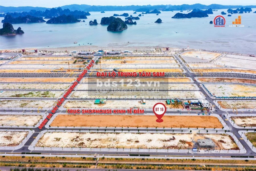 Phương Đông Vân Đồn mở bán Biệt Thự View trục kinh tế đêm Đường 58m