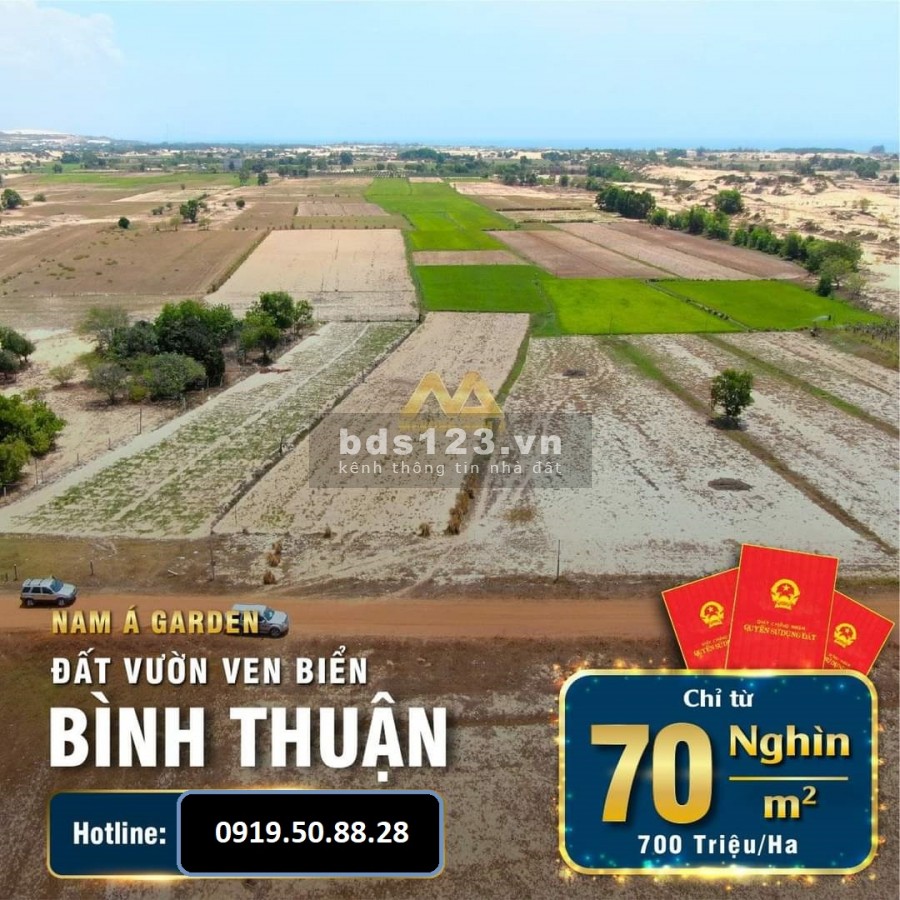 Bán đất xã Hàm Thuận Nam, Bình Thuận. DT 4200m2, khu dân cư đông đúc, cách QL1A 500m.